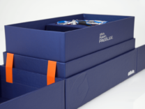 2 Three Sided Hinged Lid Box Style Custom Sales Kit for Gillette